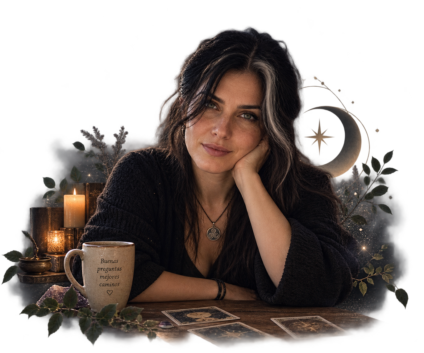 Velaria junto a sus cartas